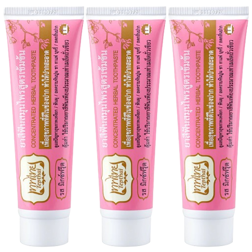Tepthai Herbal Toothpaste - Mixed Fruit Flavor 70g (Pack of 3)