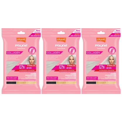 Lolane Pixxel Collagen Bleaching Powder - Extreme Level 15g (Pack of 3)