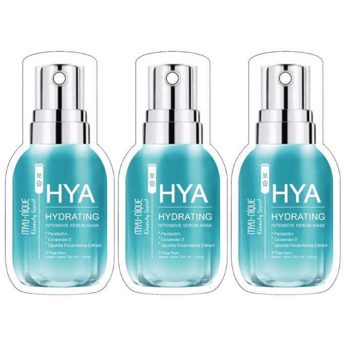 MYU-NIQUE Hya Hydrating Intensive Serum Mask - 25g (Pack of 3)