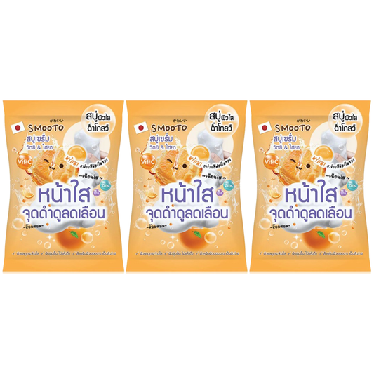 Smooto Power C Hya Moisturizing Serum Soap 60g (Pack of 3)