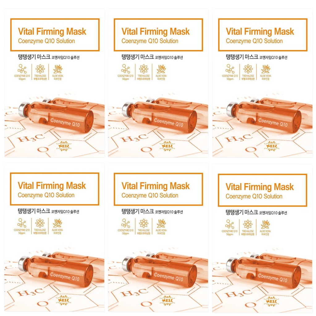 Neil Vital Firming Coenzyme Q10 Solution Mask 22g - Pack of 6