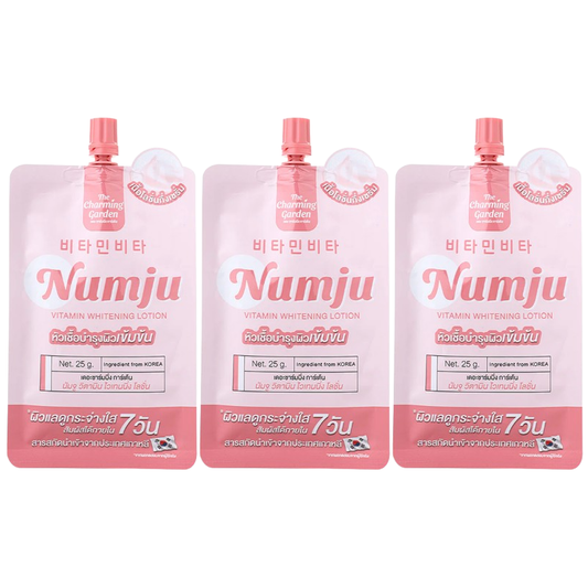 Numju Vitamin Whitening Lotion 25g – Pack of 3 for Bright, Radiant Skin
