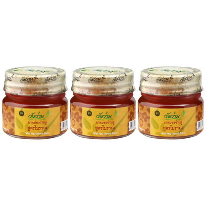 Wangwan Brand - Wan Ngu Herbal Balm 30g. (Pack of 3)