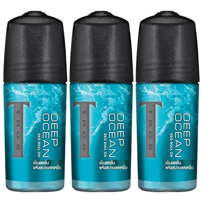 TROS Deep Ocean Deodorant Roll-On 45ml – Pack of 3