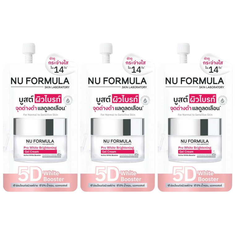 Nu Formula Pro White Brightening Gel Cream 6g - Pack of 3