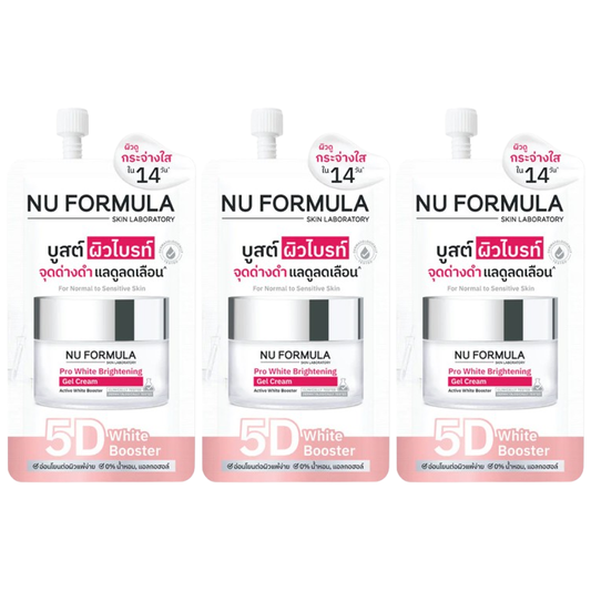 Nu Formula Pro White Brightening Gel Cream 6g - Pack of 3