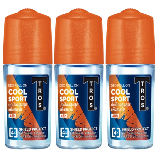 TROS Cool Sport Deodorant Roll-On 45ml – Pack of 3