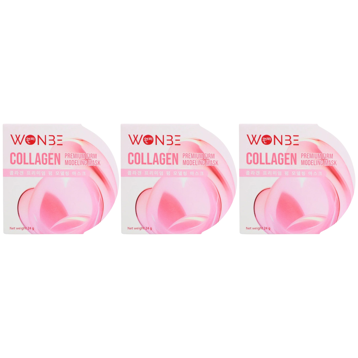 WONBE Collagen Premium Firm Modeling Mask - 24g (Pack of 3)