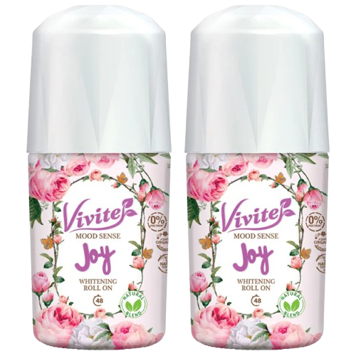 Vivite Pink Whitening Roll-On Deodorant 25ml – Pack of 2