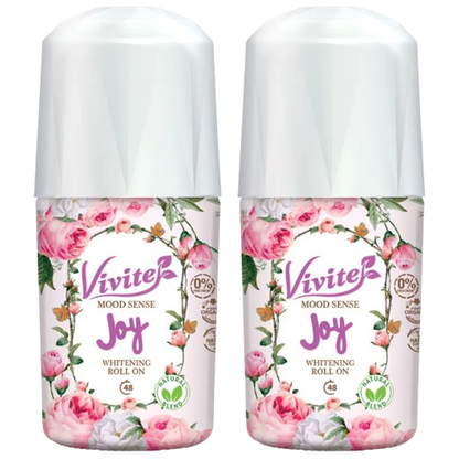 Vivite Pink Whitening Roll-On Deodorant 25ml – Pack of 2
