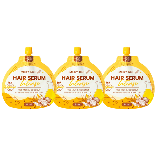 Rebina Milky Rice Hair Serum – 8ml, Pack of 3
