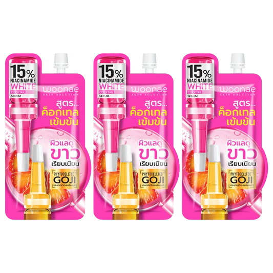 Woonae White Cocktail Serum 10g – Pack of 3 for Bright, Radiant Skin