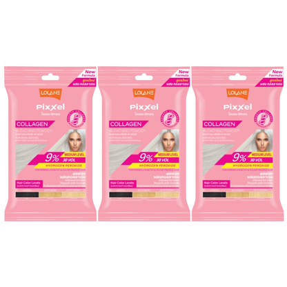 Lolane Pixxel Collagen Bleaching Powder - Medium Level (15g x 3 Packs)
