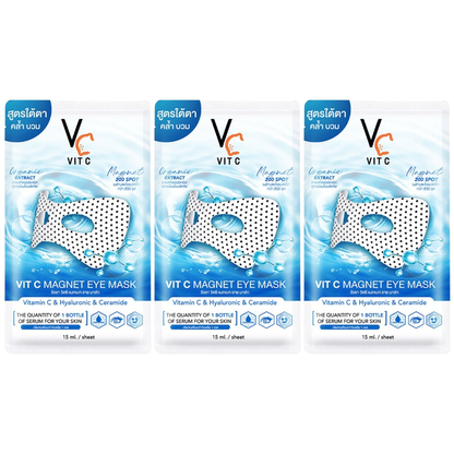 VIT C Ratcha Magnet Eye Mask 15ml – Pack of 3 for Bright, Refreshing Eyes