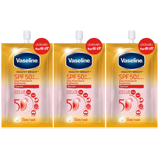 Vaseline Healthy Bright Serum SPF50 PA+++ | Sun & Pollution Protection (30ml, Pack of 3)