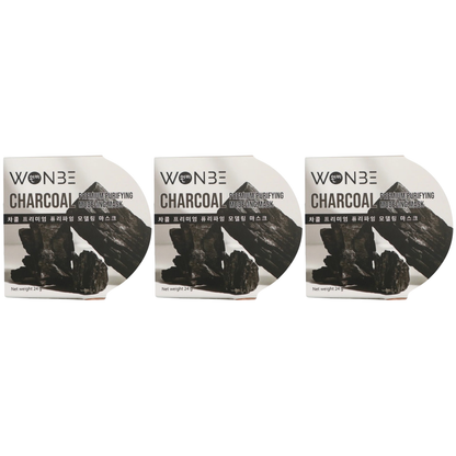 WONBE Charcoal Premium Purifying Modeling Mask – 24g (Pack of 3)