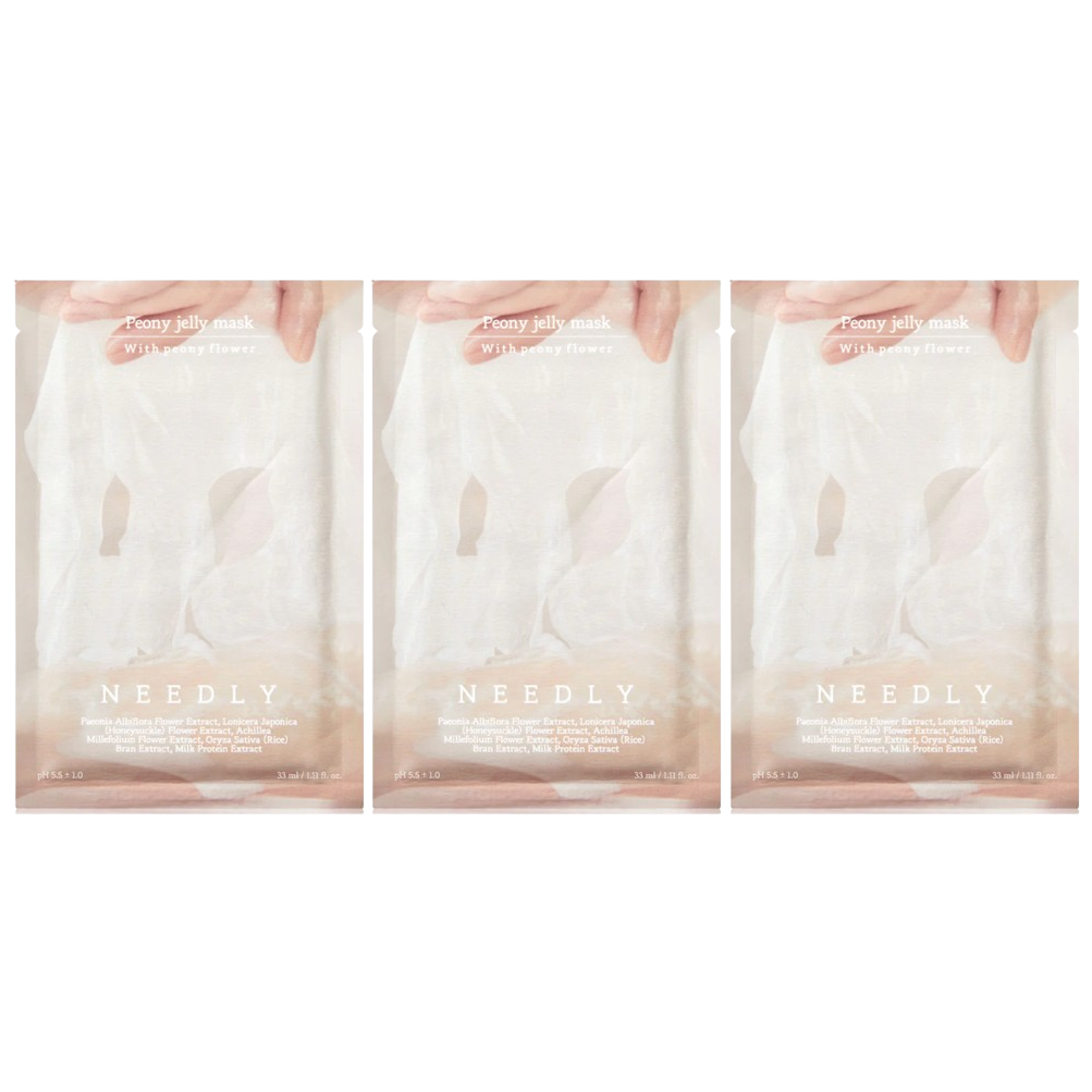 NEEDLY Peony Jelly Mask - 33ml | Pack of 3