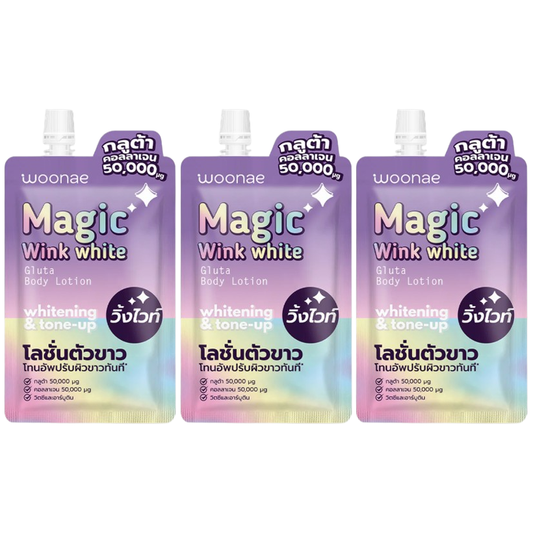 Woonae Magic Winkwhite Gluta Body Lotion 30g - Pack of 3
