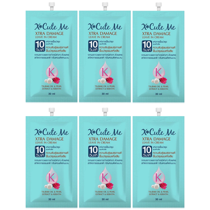 Xcuteme Xtra Damage Leave-In Hair Cream 30ml - Pack of 6