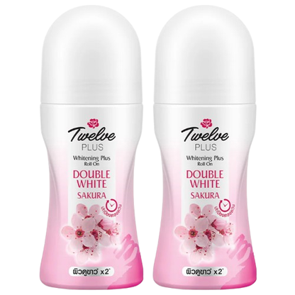 Twelve Plus Whitening & Brightening Roll-On Sakura 45ml (Pack of 2)