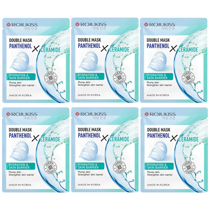 Rojukiss Double Mask with Panthenol & Ceramide - 25ml (Pack of 6)