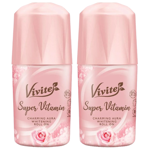 Vivite Super Vitamin Whitening Roll-On 20ml - Pack of 2 for Bright, Fresh Underarms