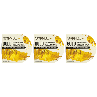 WONBE Gold Premium Rich Modeling Mask - 28g x 3 Pack
