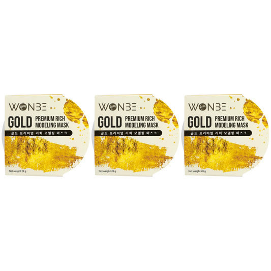 WONBE Gold Premium Rich Modeling Mask - 28g x 3 Pack