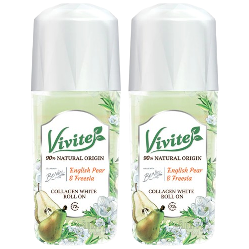 Vivite Collagen Whitening Roll-On Green 40ml – Pack of 2