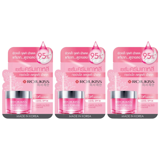 Rojukiss White Poreless Day Cream SPF35/PA+++ - 8ml (Pack of 3)