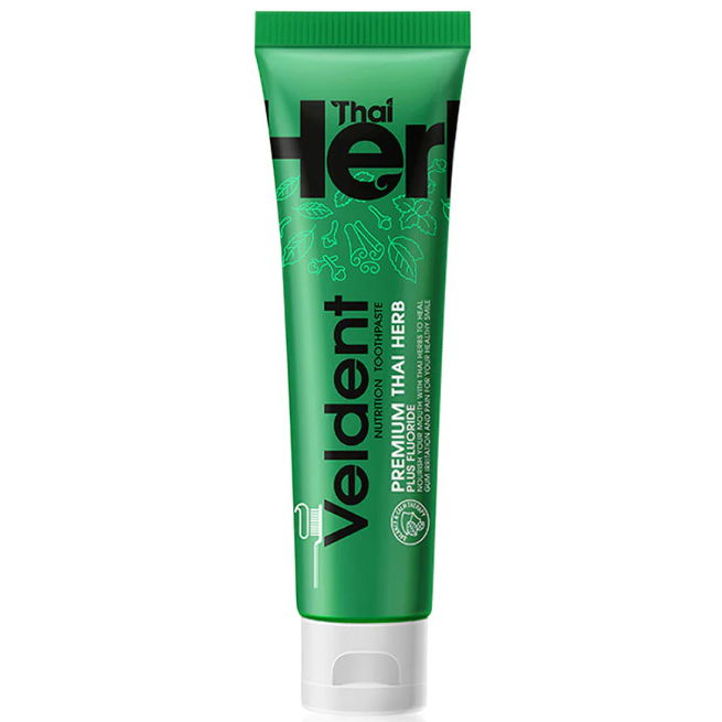 Veldent Premium Thai Herb Toothpaste - 20g for Fresh, Healthy Smile