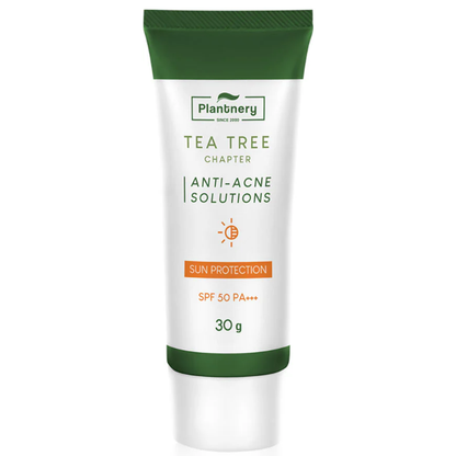Plantnery Tea Tree Sunscreen SPF50/PA+++ for Acne & Oil Control 30g