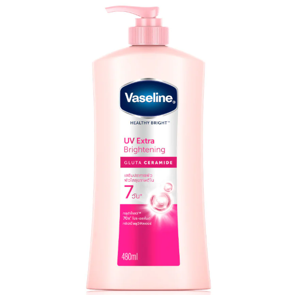 Vaseline Healthy Bright Lotion UV Extra Brightening with Gluta & Ceramide 480ml