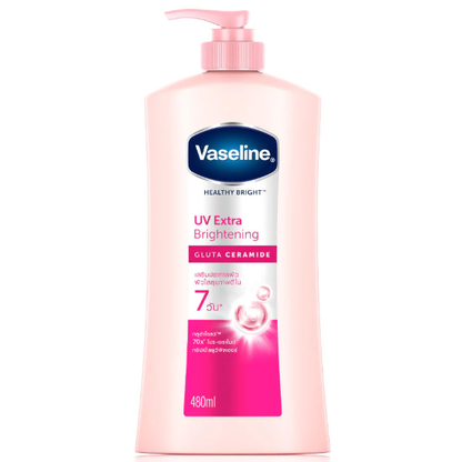 Vaseline Healthy Bright Lotion UV Extra Brightening with Gluta & Ceramide 480ml