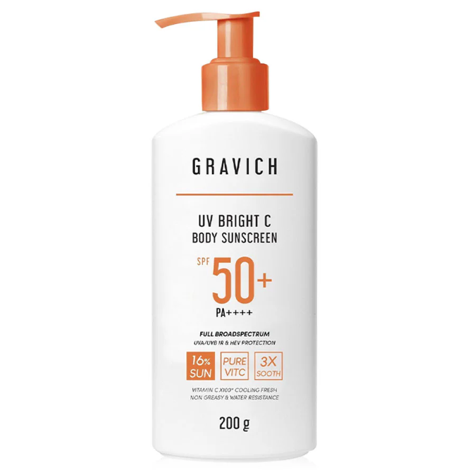 GRAVICH UV Bright C Body Sunscreen SPF50+ PA++++ 200g