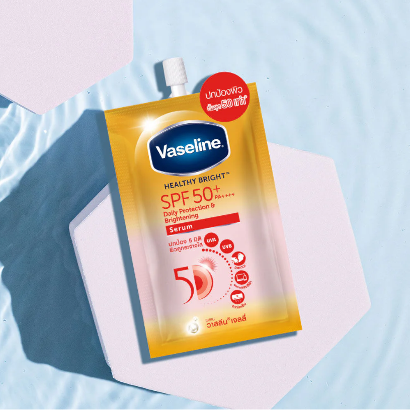 Vaseline Healthy Bright Serum SPF50 PA+++ | Sun & Pollution Protection (30ml, Pack of 3)