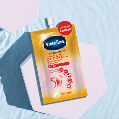 Vaseline Healthy Bright Serum SPF50 PA+++ | Sun & Pollution Protection (30ml, Pack of 3)