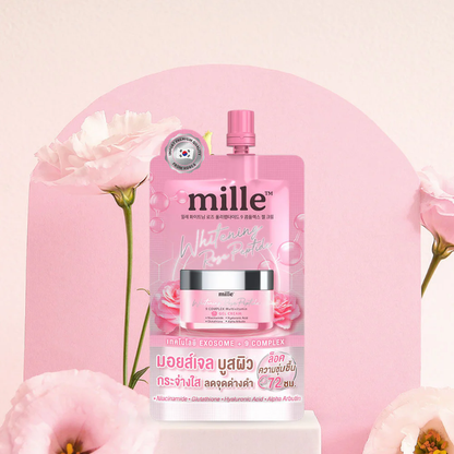 Mille - Whitening Rose Peptide 9 Complex Gel Cream 6g. (Pack of 3)