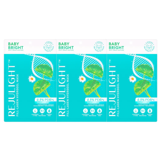 Baby Bright Rejulight Fill-lagen Hydrogel Mask 20g - Pack of 3 for Hydrating & Rejuvenating Skin
