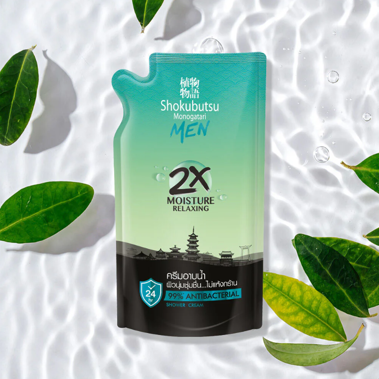 Shokubutsu Monogatari Men Moisture & Relaxing Shower Cream Refill 400ml