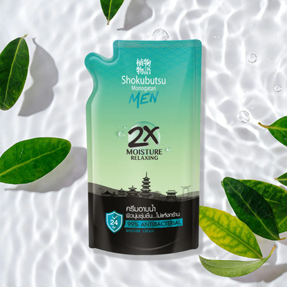 Shokubutsu Monogatari Men Moisture & Relaxing Shower Cream Refill 400ml