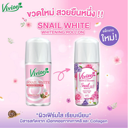 Vivite Snail White Whitening Roll-On 45ml - Pack of 2