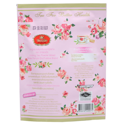 Cha Tra Mue Oolong Thai Tea Powder with Rose Petals – 25g Pack (5 x 5g Bags)