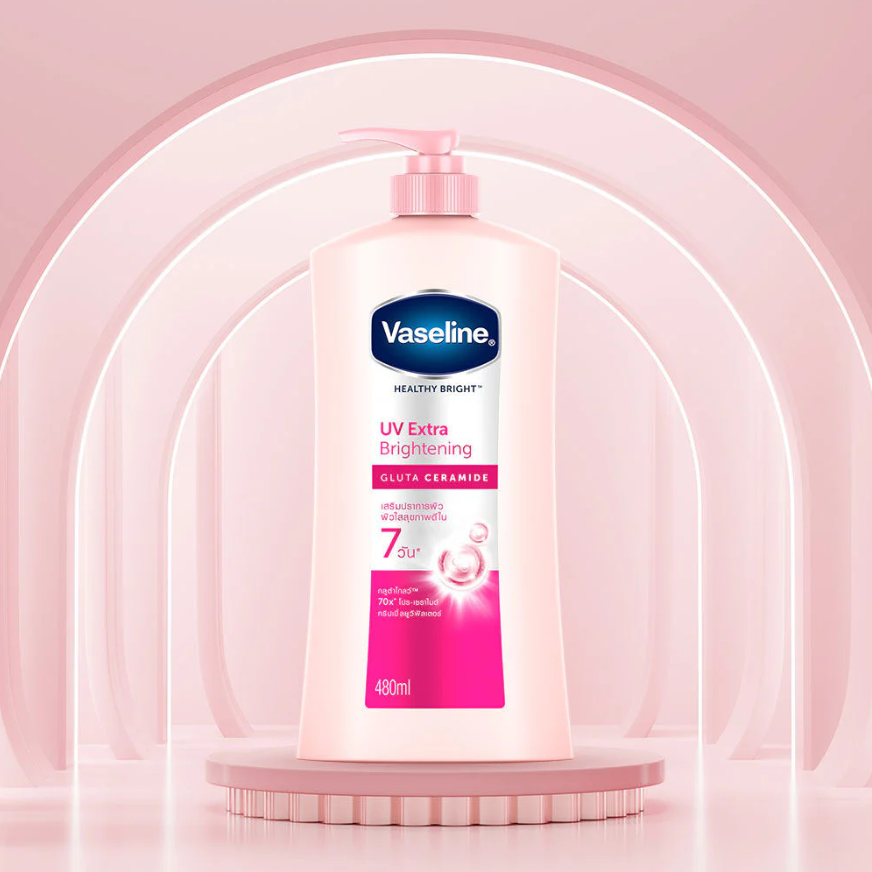 Vaseline - Healthy Bright Lotion UV Extra Éclaircissante Gluta Céramide 480ml.