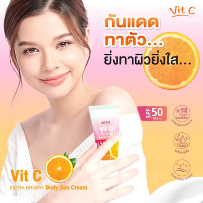 U-Star Vitamin C Extra Bright Body Sun Cream SPF50+ PA+++ 60g