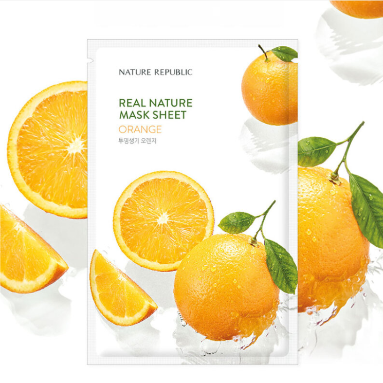 Nature Republic Orange Real Nature Mask Sheet – 23ml x 3 Pack