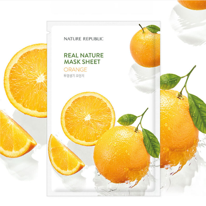 Nature Republic Orange Real Nature Mask Sheet – 23ml x 3 Pack