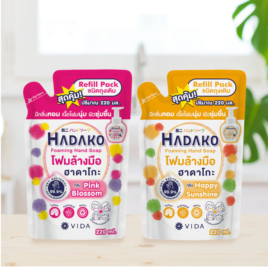 Vida Hadako Pink Blossom Foaming Hand Soap Refill Pack (2 x 220ml)