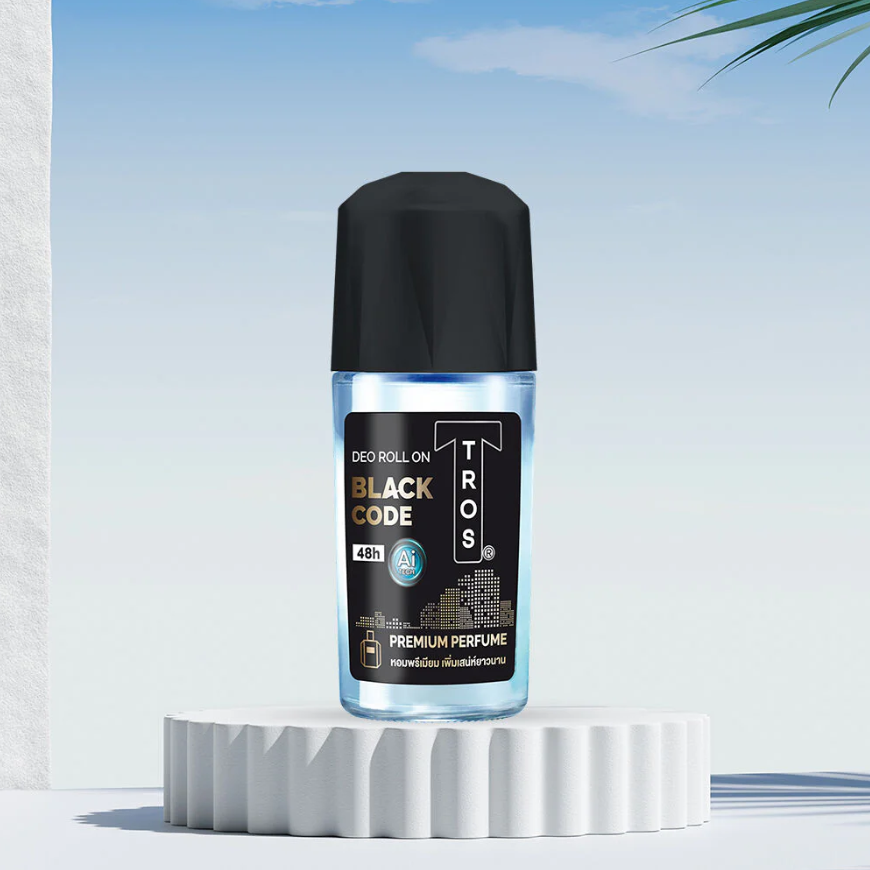 TROS Black Code Deo Roll-On 45ml – Pack of 3