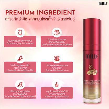 Mille - Rose Cordy Pomegranate Booster Essence 35ml.